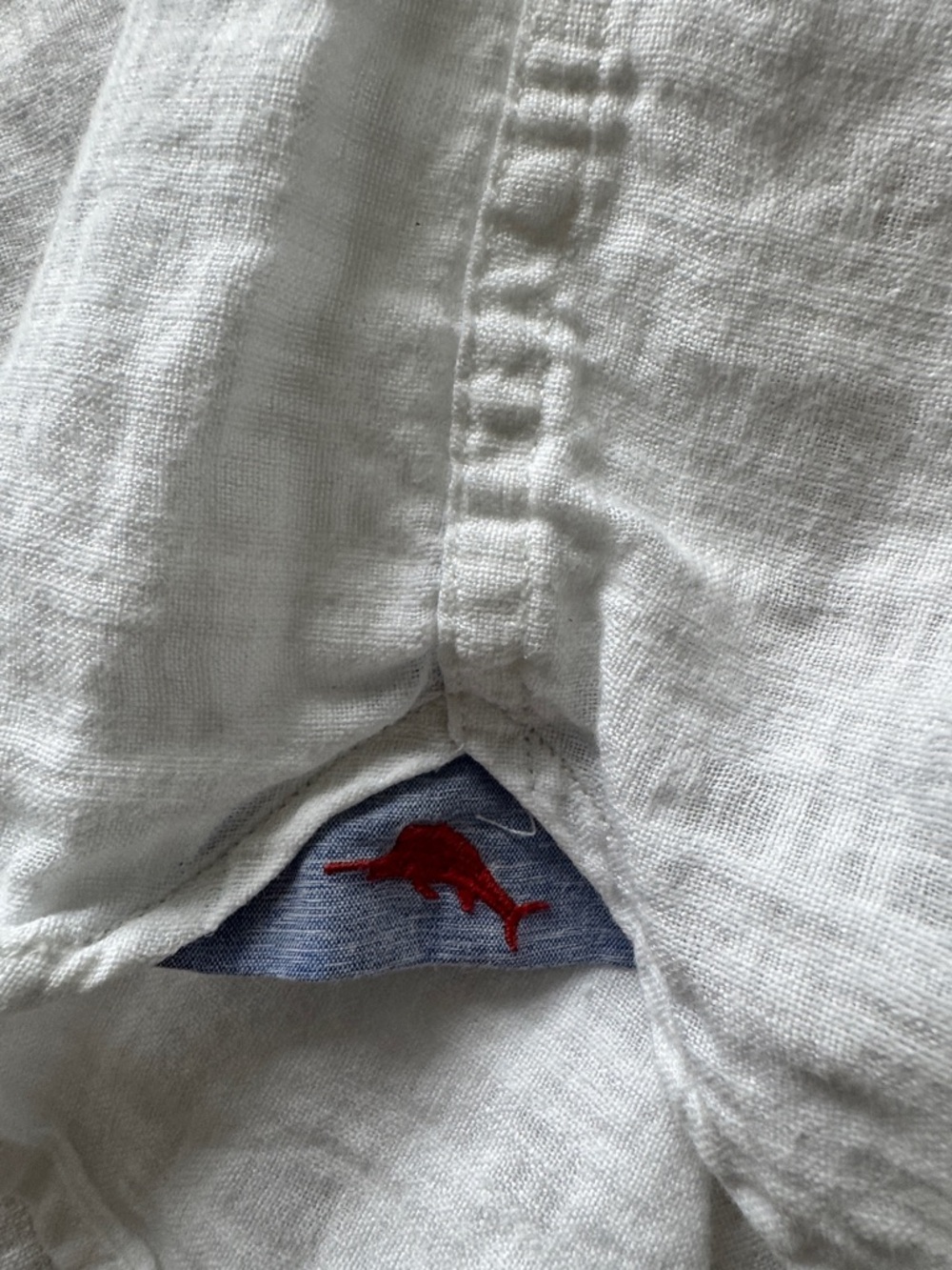 Johnny Bahama Linen Cotton Shirt Large White Coastal Resort Beach Button Up - Picture 12 of 15